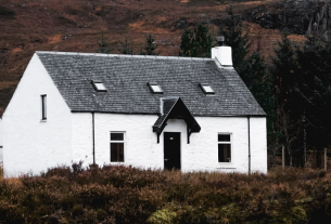 white home in the highlands of Scotland