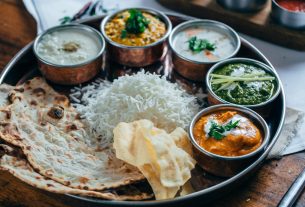 Thali Lunch from Indian Restaurant Merchant City Glasgow